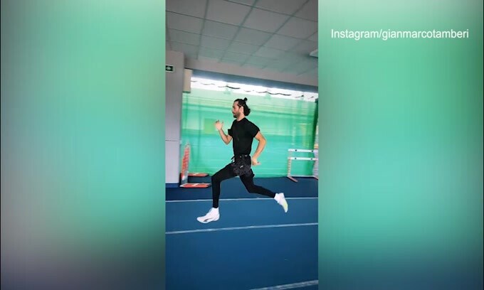 Tamberi scatta in Polonia: il video social