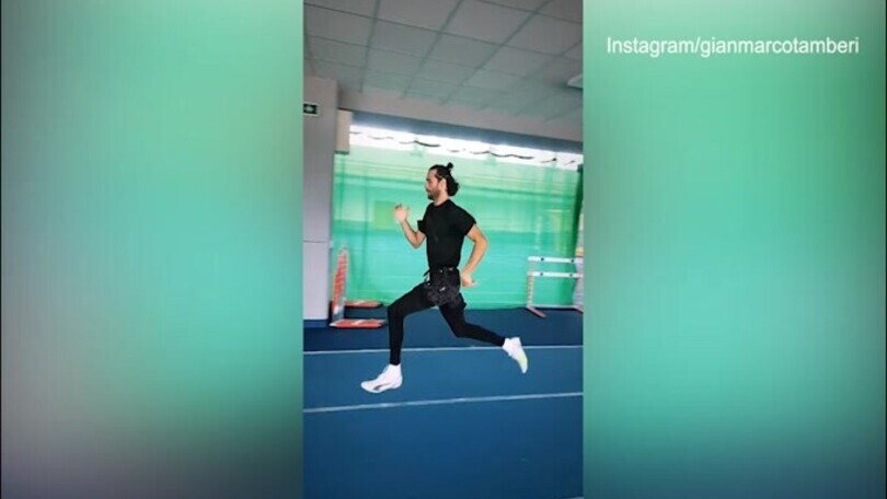 Tamberi scatta in Polonia: il video social