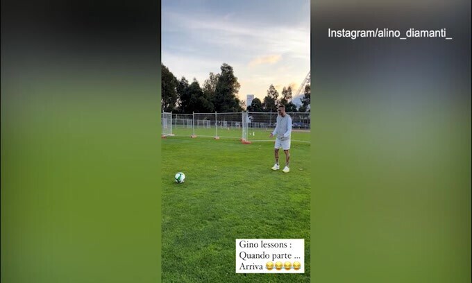 Calcio di punizione del figlio d'arte, Diamanti e la 'lesson' al figlio Taddeo