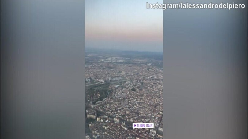 Juve, Del Piero immortala Torino dall'alto