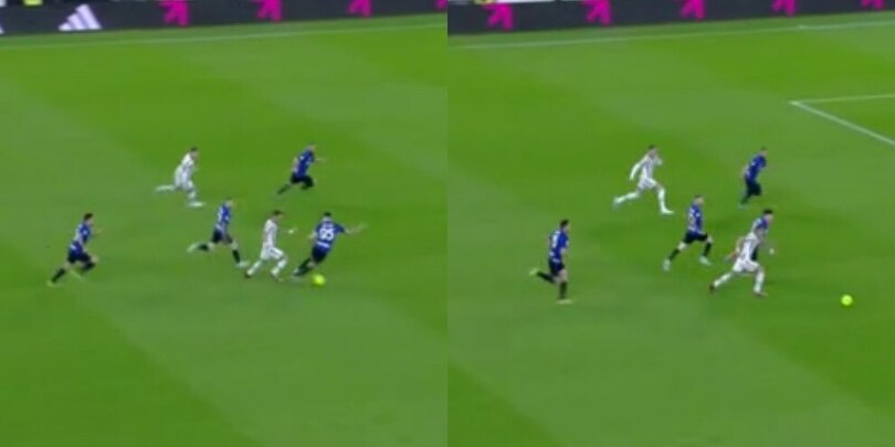 Di Maria-show: il tunnel a Bastoni in Juve-Inter diventa virale FOTO