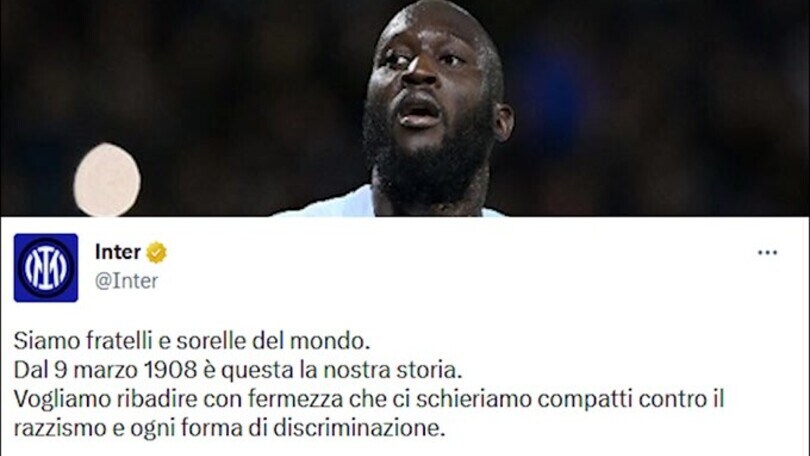 Cori Lukaku, la risposta dell'Inter: "Calcio deve avere valori condivisi"