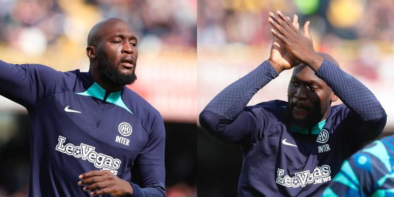 Lukaku e l'applauso ai tifosi Inter durante il riscaldamento