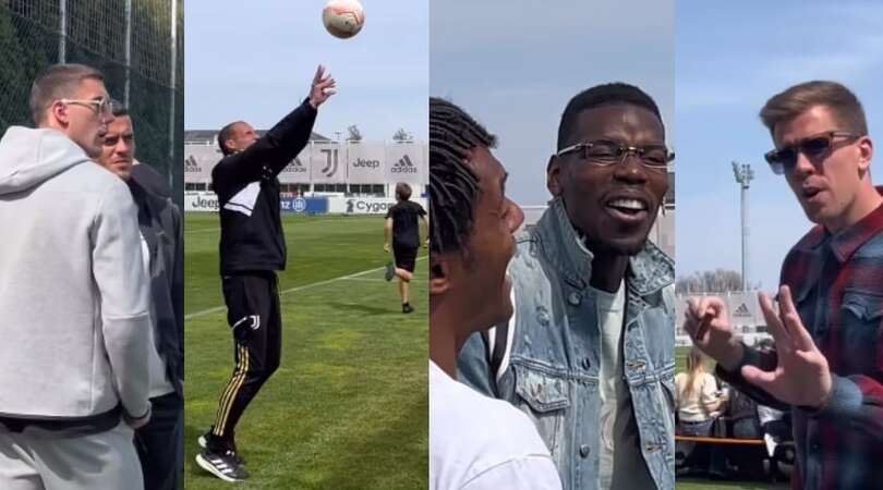 Juve, Pasquetta con asado: Allegri fa canestro, Pogba gli onori di casa