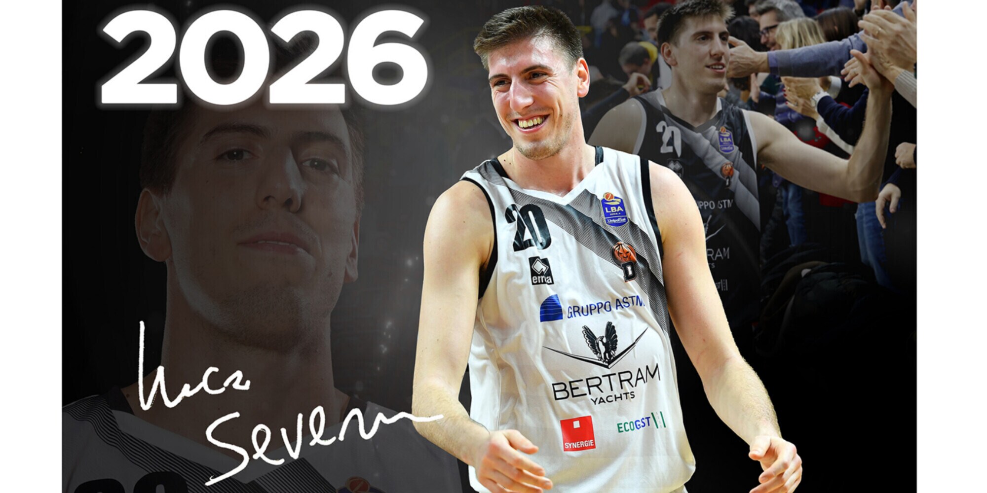 Derthona Basket: Luca Severini in bianconero fino al 2026
