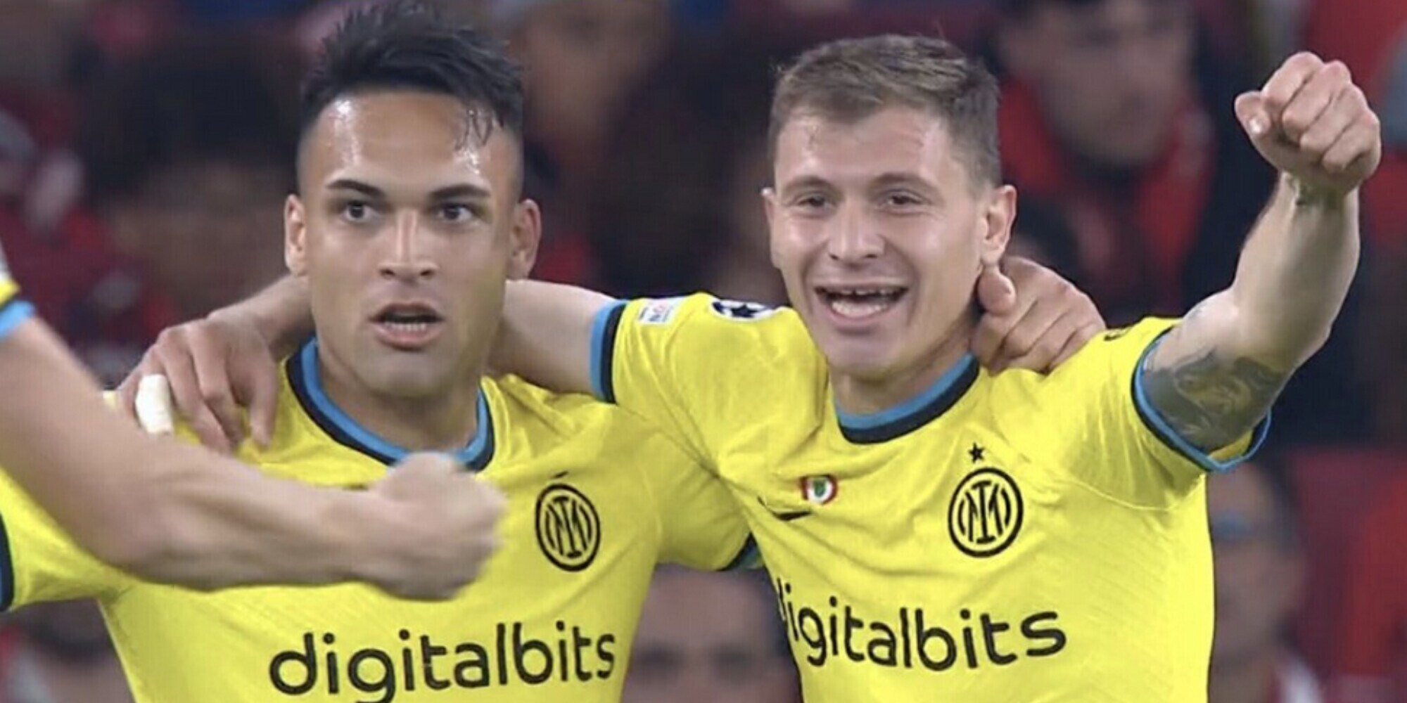 Benfica-Inter: assist Bastoni, Barella di testa, festa Inzaghi