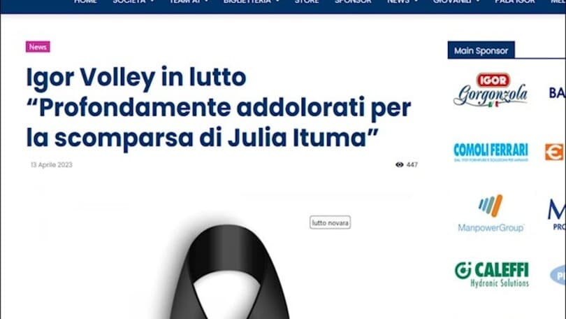 Igor Novara in lutto: Julia Ituma morta dopo un volo dalla finestra