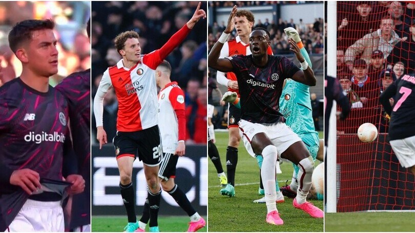 Europa League, primo round al Feyenoord: Roma ko, Dybala e Abraham out