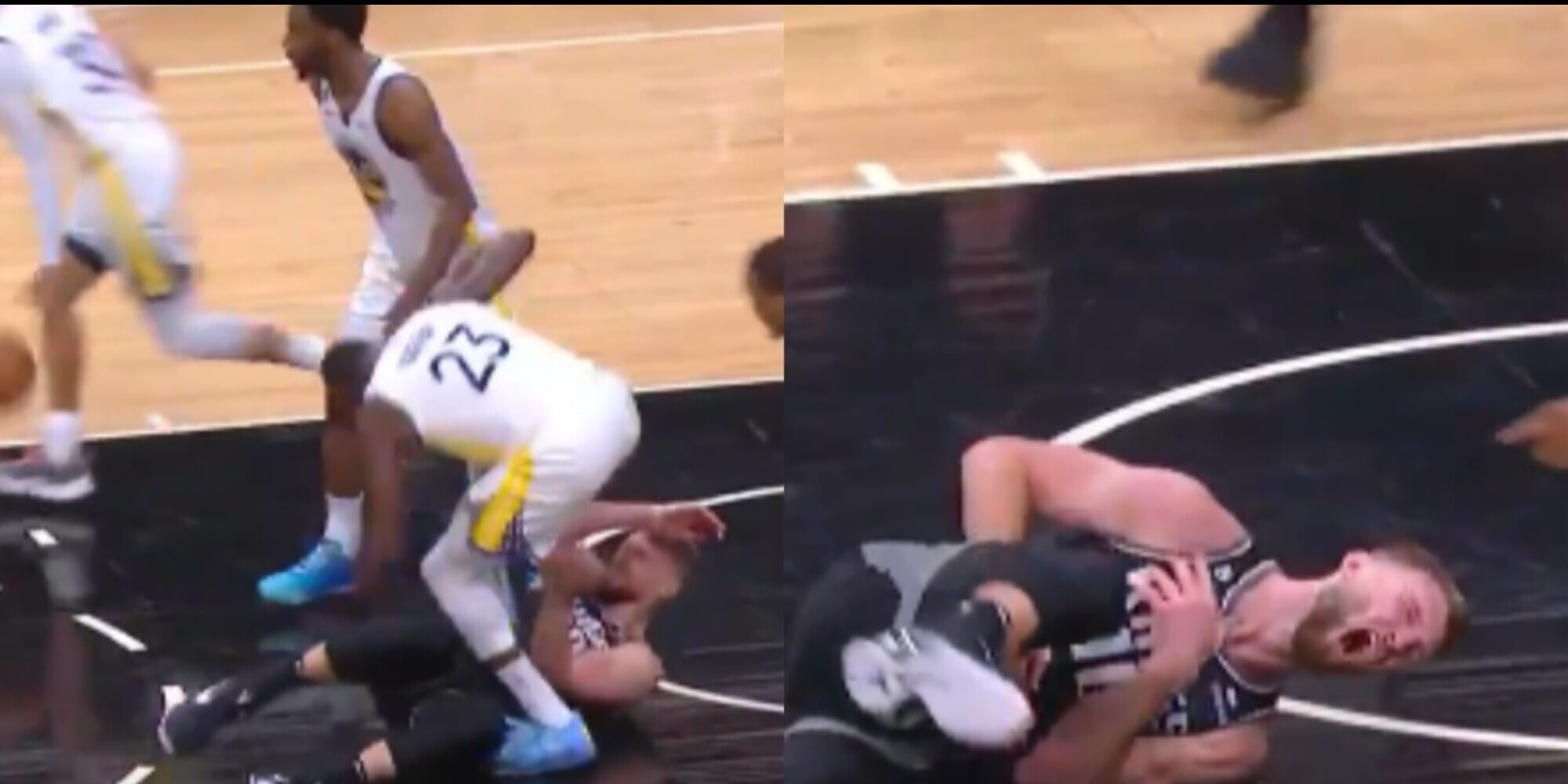 Nba, la follia di Draymond Green: aggredito Sabonis!
