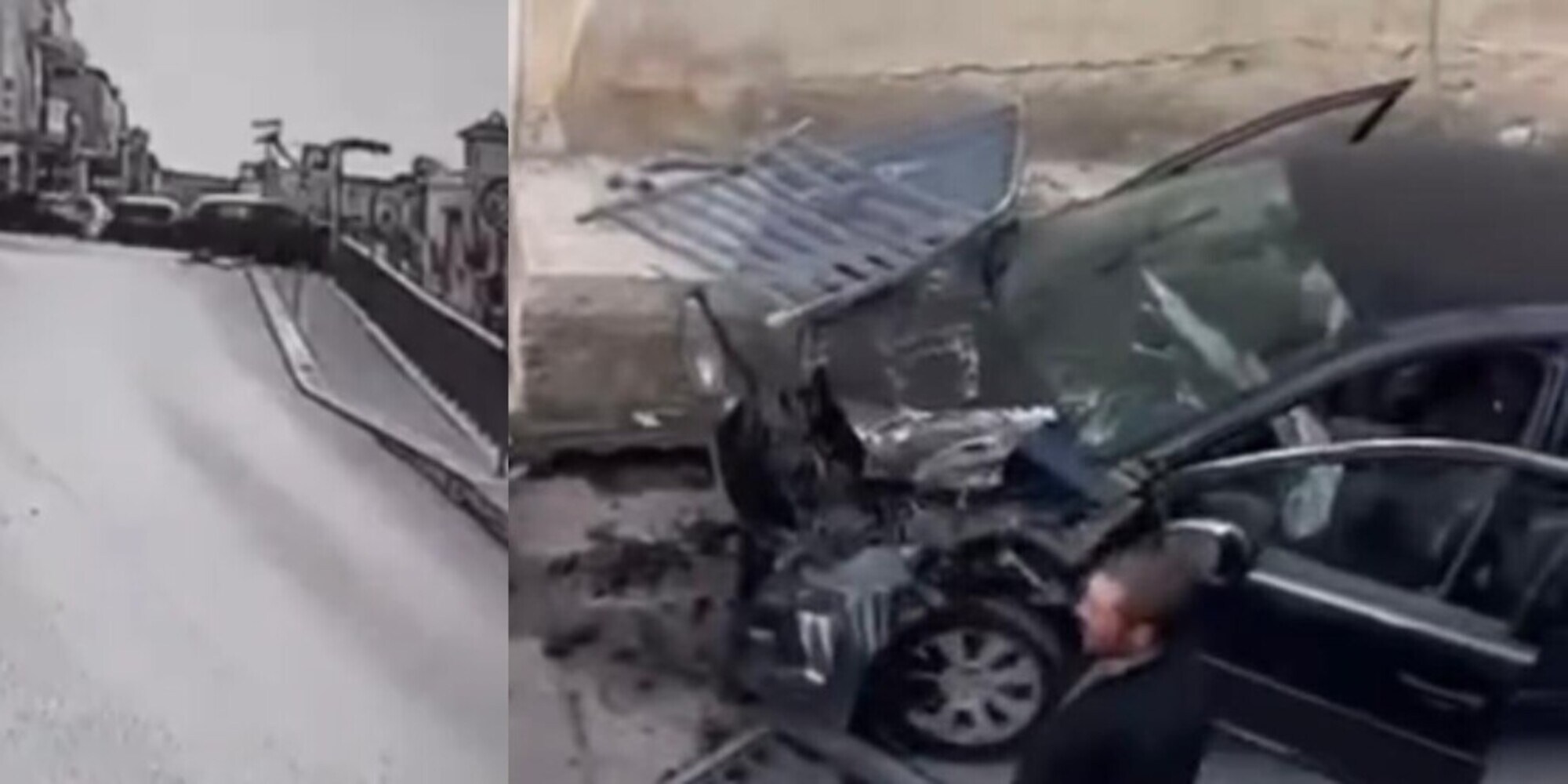 Volo di 5 metri dal ponte: auto precipita con una famiglia a bordo