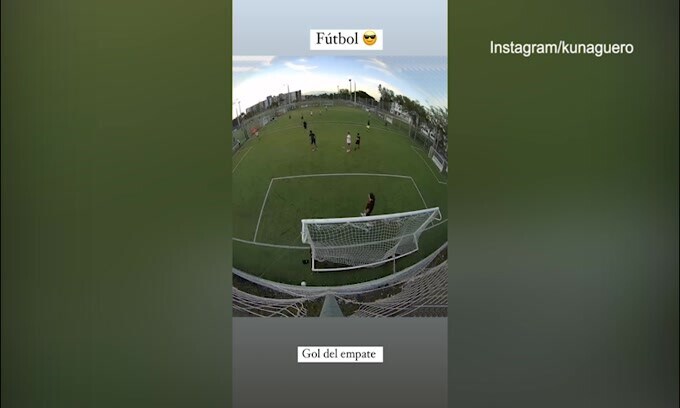 Aguero non perde il fiuto del gol: ecco la doppietta a calcetto!