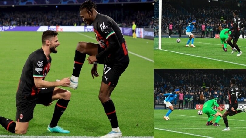 Giroud si inchina a Leao: altro assist, in semifinale ci va il Milan