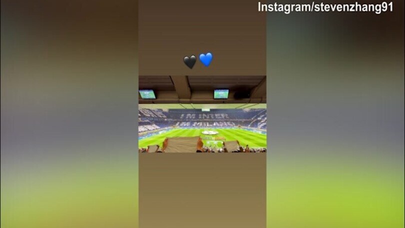 Inter, Zhang riprende la splendida coreografia di San Siro