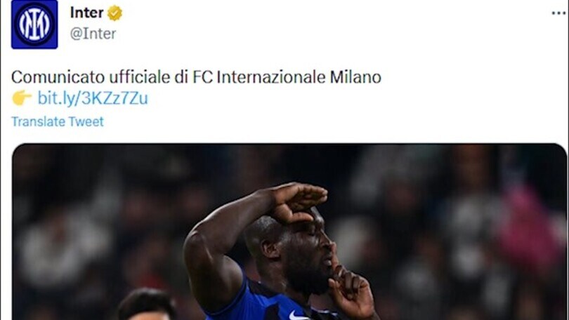 Squalifica Lukaku, la risposta dell'Inter: "Vittima diventata unico colpevole"