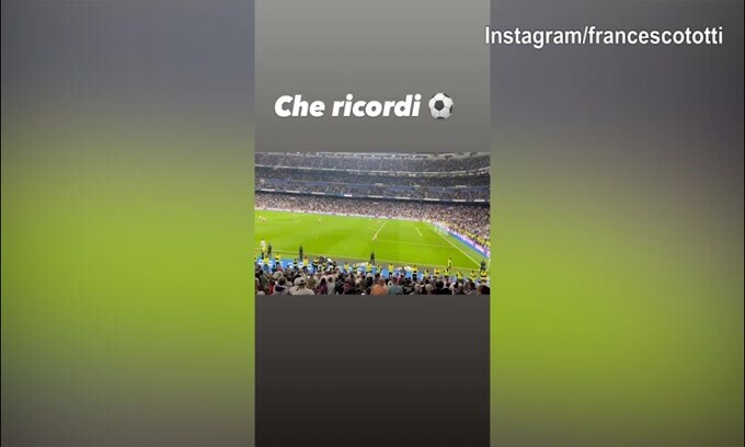 A Madrid ci sono Totti e Noemi: "Che ricordi"