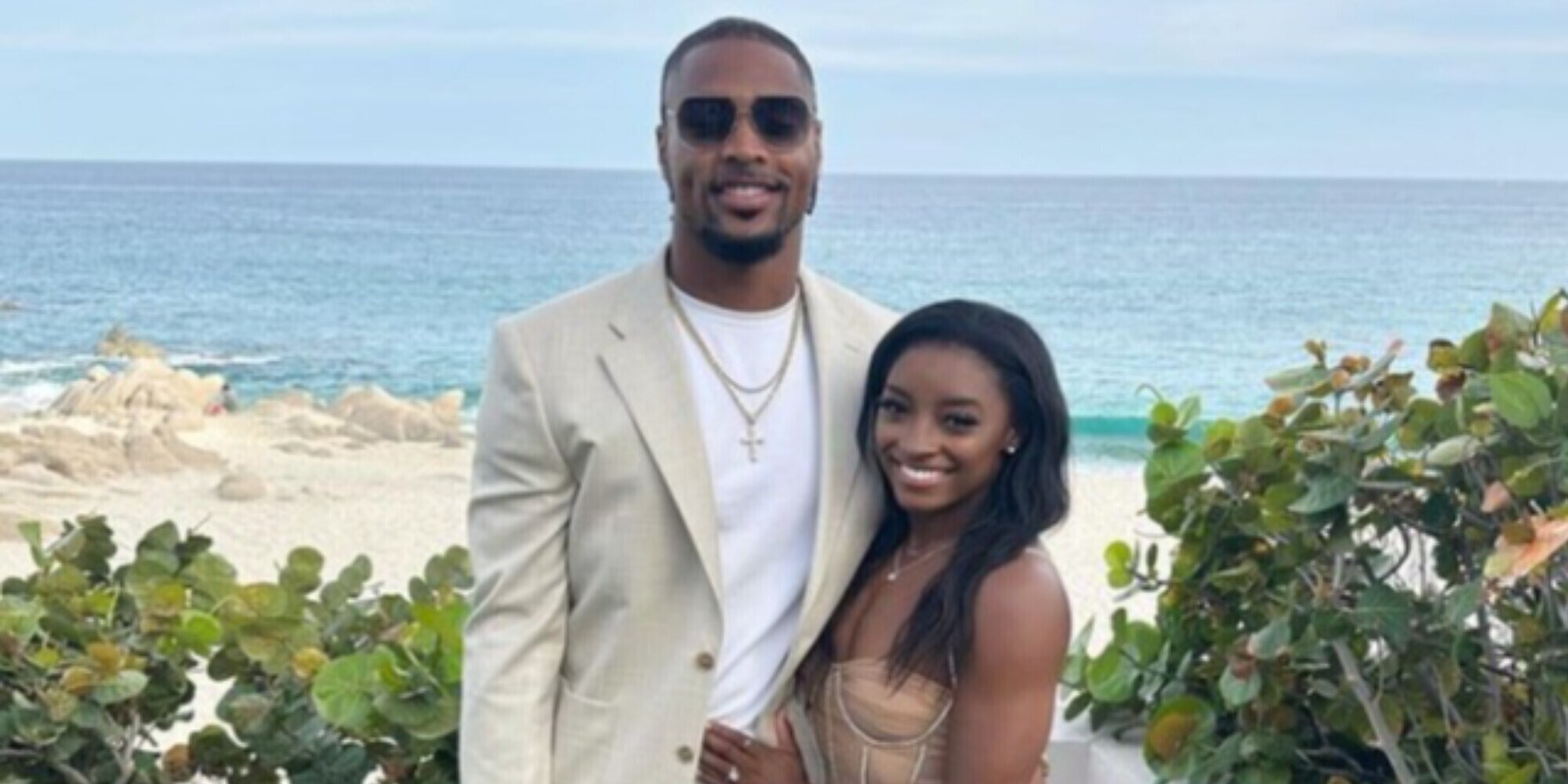 Simone Biles, il matrimonio segreto con Jonathan Owens: l'incontro online