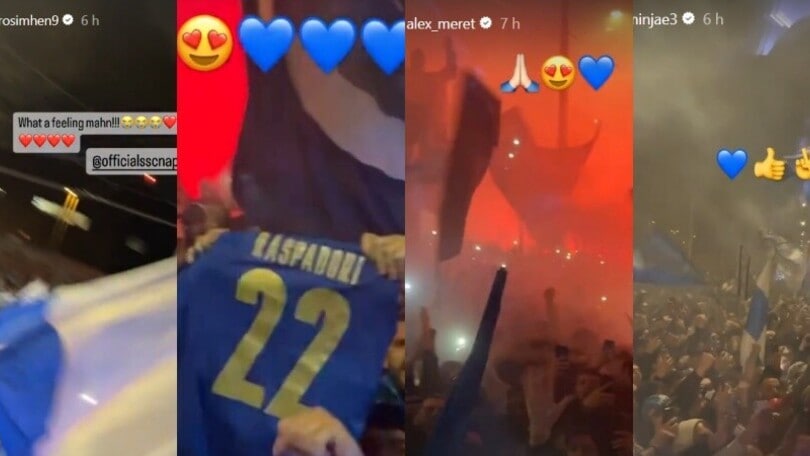 Napoli, da Osimhen e Kvaratskhelia ai tifosi: delirio in strada e social