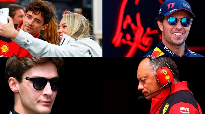 Leclerc, Perez e Russell: selfie e occhiali da sole a Baku