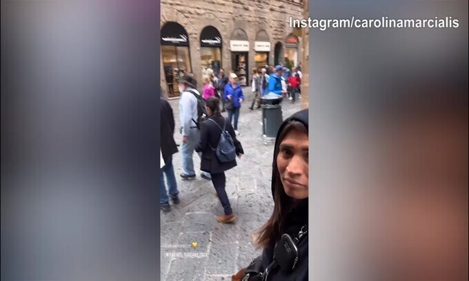 Lady Cassano turista a Firenze