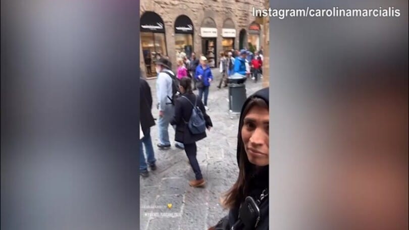Lady Cassano turista a Firenze