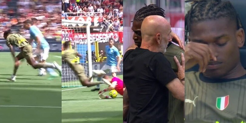 Leao ko in Milan-Lazio: l'infortunio, la sostituzione e l'abbraccio di Pioli