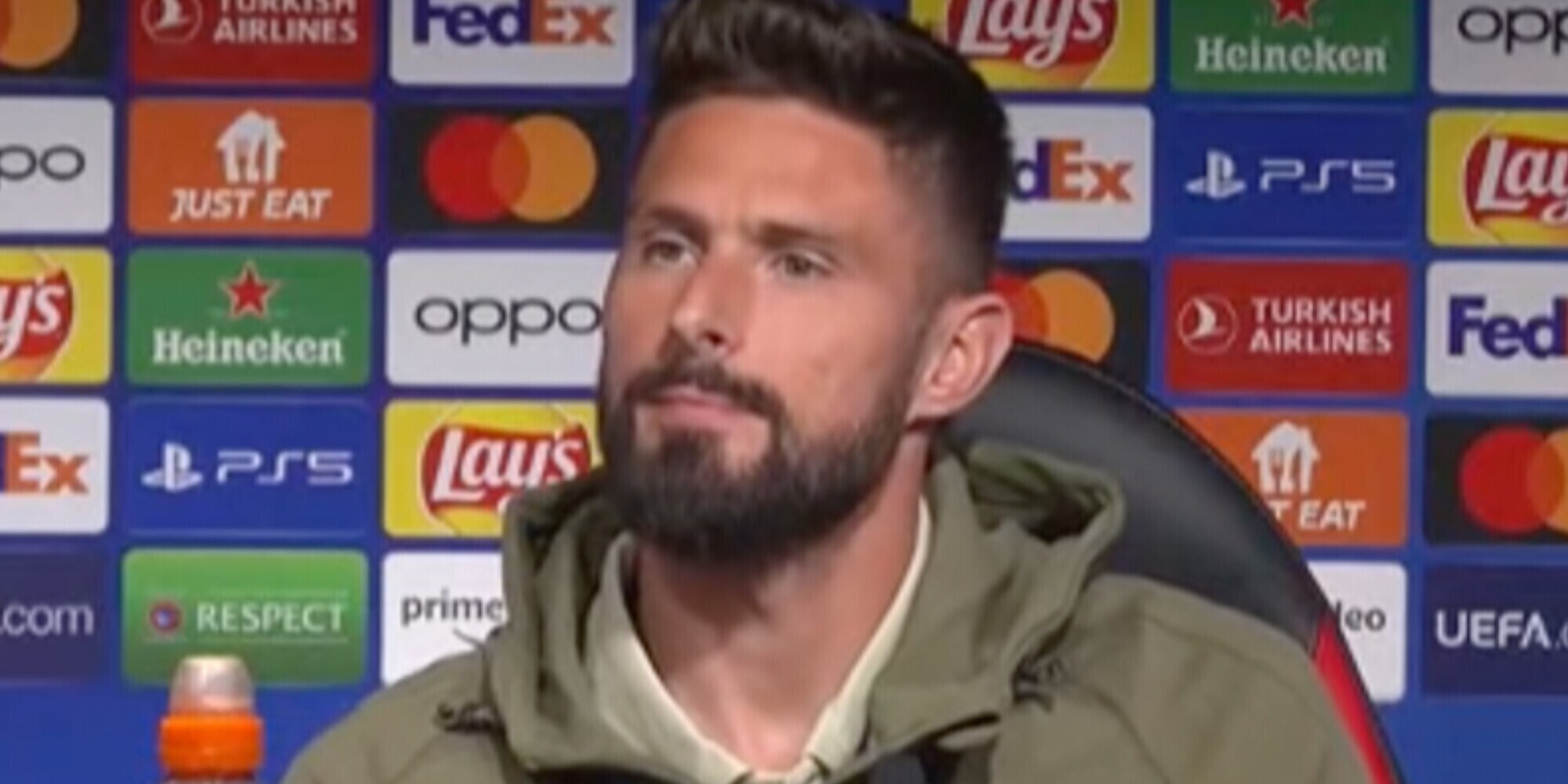 Milan-Inter, Giroud conferenza Champions: "Non sarà me contro Lautaro"
