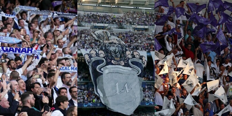 Real-City: la coreografia del Bernabeu ricorda le 14 Champions a zero