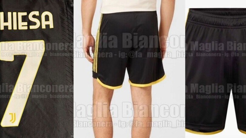 Maglia Juve 2023/24, spuntano altre novità. Nel kit anche i pantaloncini neri