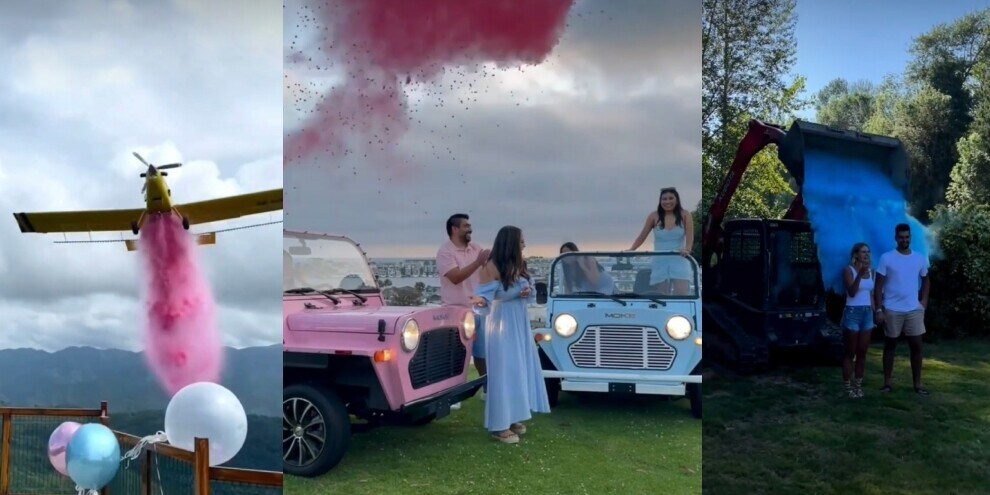 Gender reveal e motori: quando la moda social diventa assurda