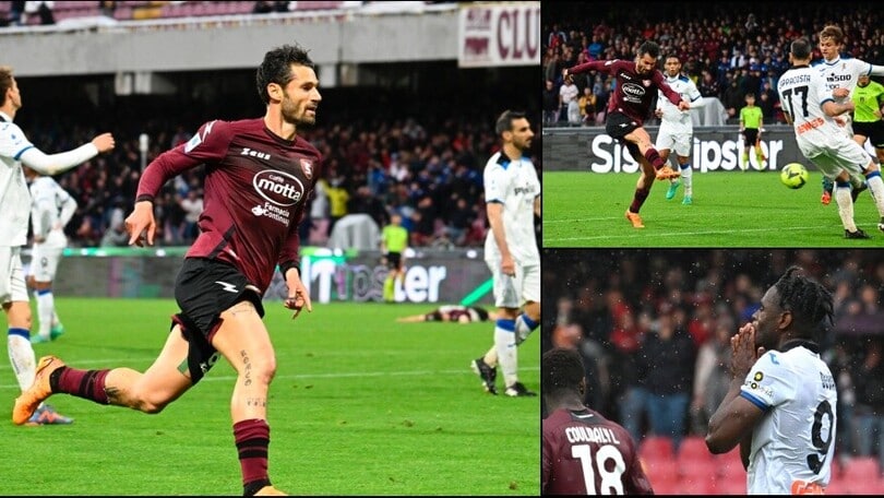Candreva, gol in extremis e vittoria: la Salernitana batte l'Atalanta