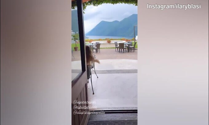 Ilary Blasi, che vista stupenda sul lago di Lugano