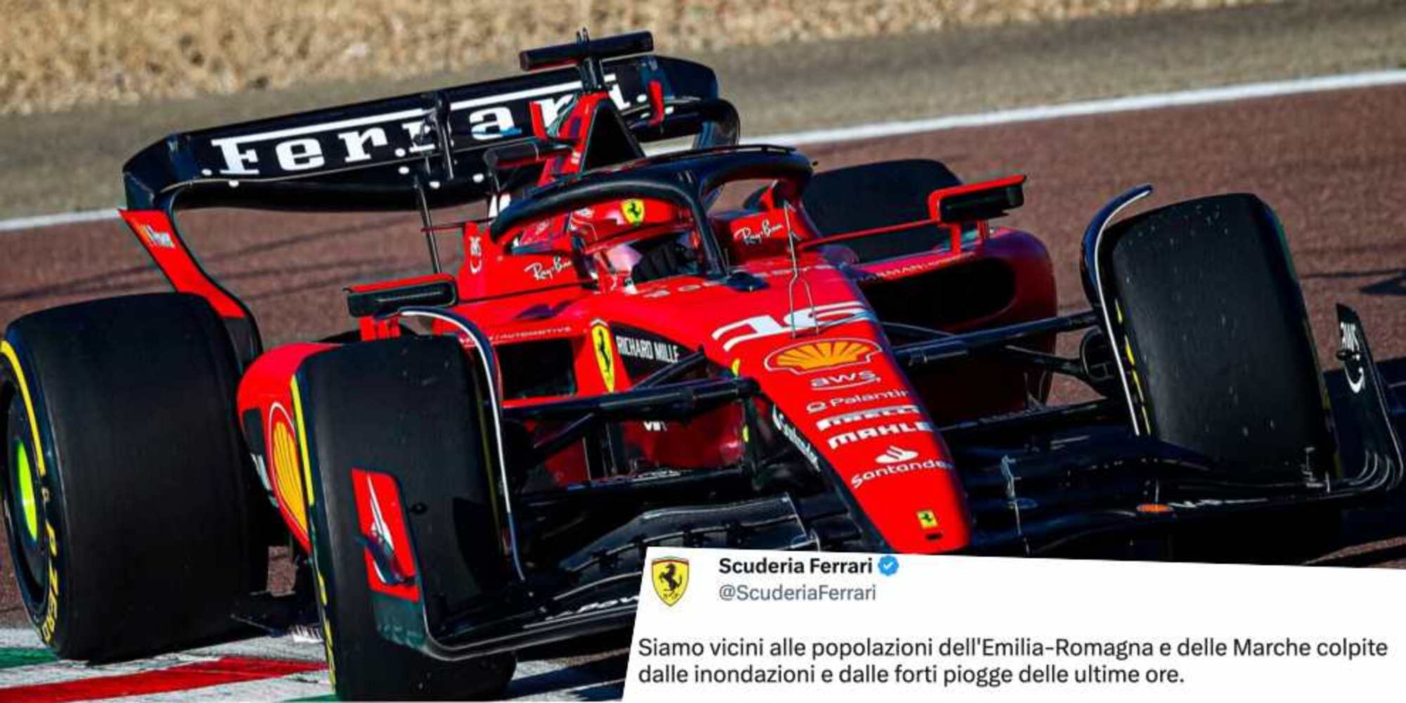 Ferrari, il sostegno alla popolazione dopo l'alluvione: "Vi siamo vicini"