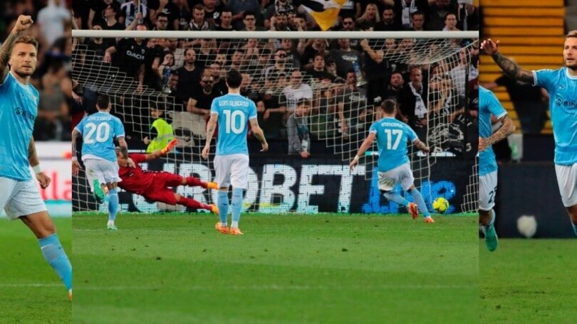 Immobile, rigore da Champions: 1-0 della Lazio a Udine