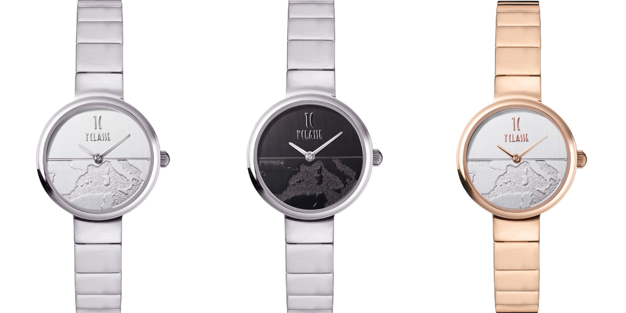 Orologi Djerba: gioco di contrasti per l'iconica Geomap