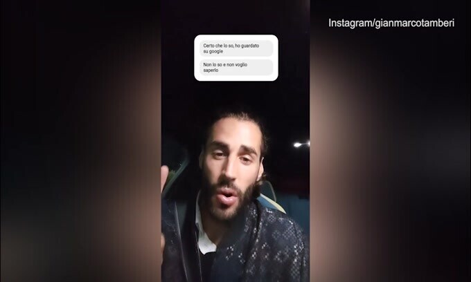 Gimbo Tamberi e Chiara: la gag è sulle cuticole