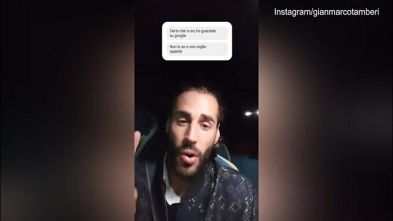 Gimbo Tamberi e Chiara: la gag è sulle cuticole
