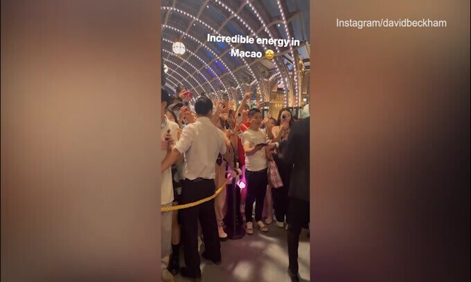 Beckham a Macao, l'accoglienza è da superstar