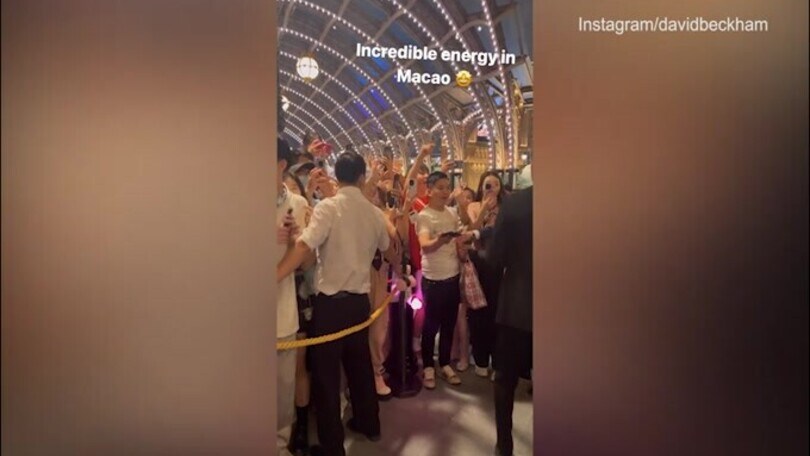 Beckham a Macao, l'accoglienza è da superstar