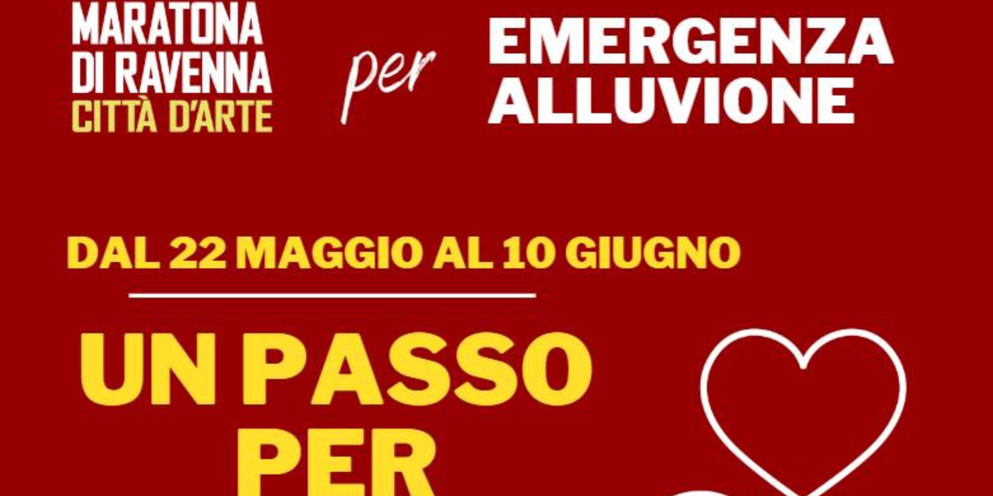 Raccolta fondi alluvione: Un passo per Ravenna è l'iniziativa di Maratona di Ravenna - Città d'Arte