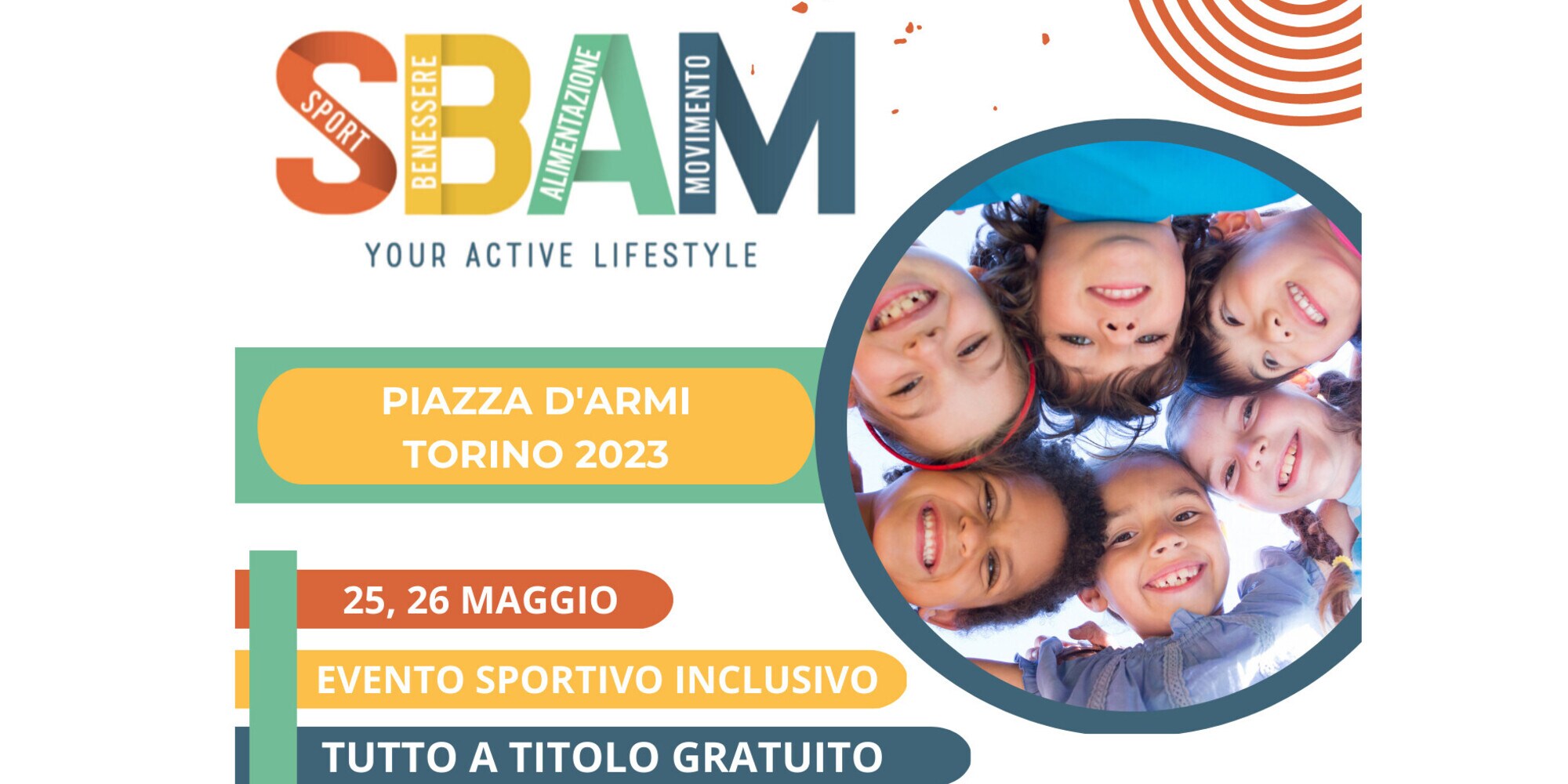 SBAM - Sport Benessere Alimentazione e Movimento, in piazza D’Armi a Torino, il 25 e 26 maggio