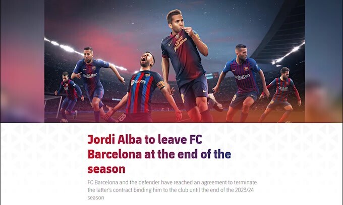 Ufficiale, Jordi Alba lascia il Barça a fine stagione