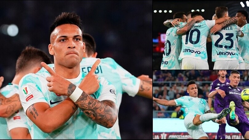 Lautaro decisivo, l'Inter vince la Coppa Italia: 2-1 contro la Fiorentina