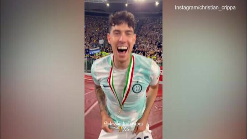 Inter, Bastoni si scalda a bordocampo: "E per la gente che"