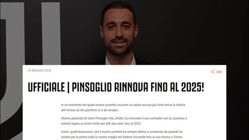 Juve, è ufficiale: Pinsoglio rinnova fino al 2025