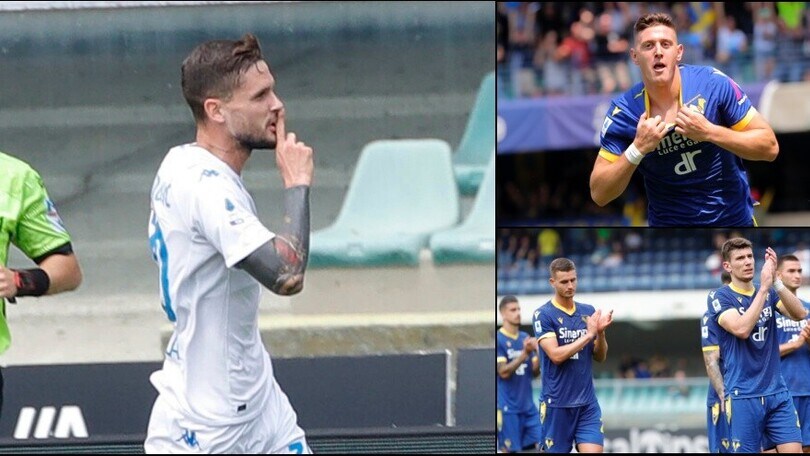 Verona, beffa in extremis contro l'Empoli: Stojanovic risponde a Gaich