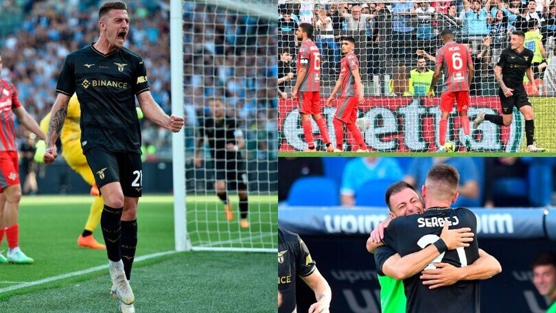 Milinkovic trascina la Lazio: Cremonese ko, festa all'Olimpico