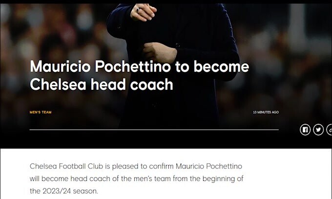 Ufficiale, Chelsea: Pochettino è il nuovo tecnico