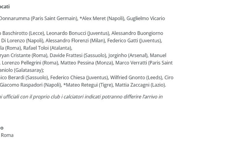 Nations League, Mancini convoca Zaniolo e Immobile