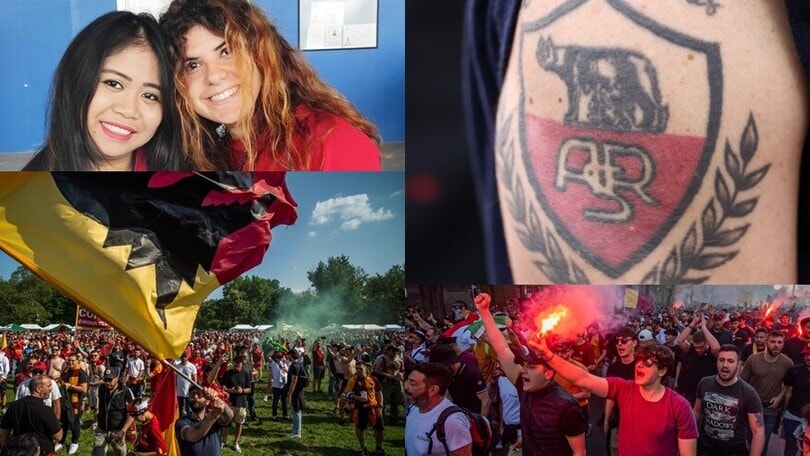 Roma, l'entusiasmo dei tifosi: 'colorano' Budapest di giallo e rosso