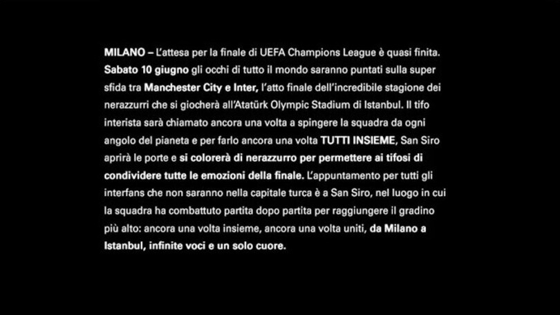 City-Inter, ufficiale: San Siro aperto ai tifosi